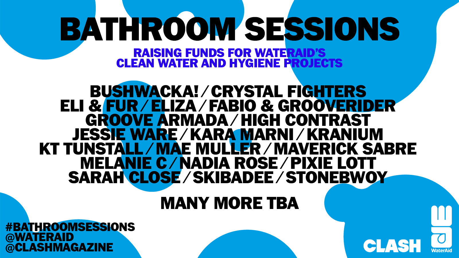 Clash x WaterAid Bathroom Sessions Gain Third Sector Awards Nomination