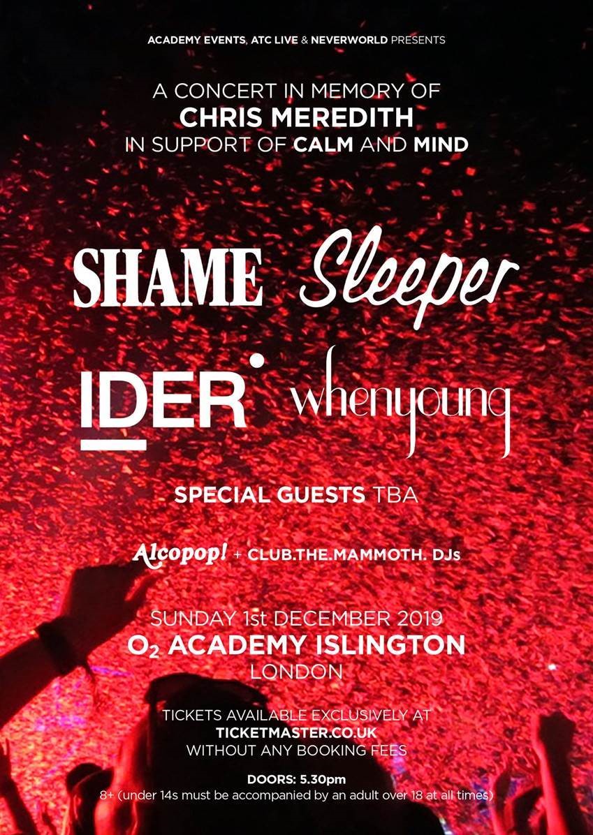 shame, IDER, whenyoung, Sleeper To Play One Off London Show
