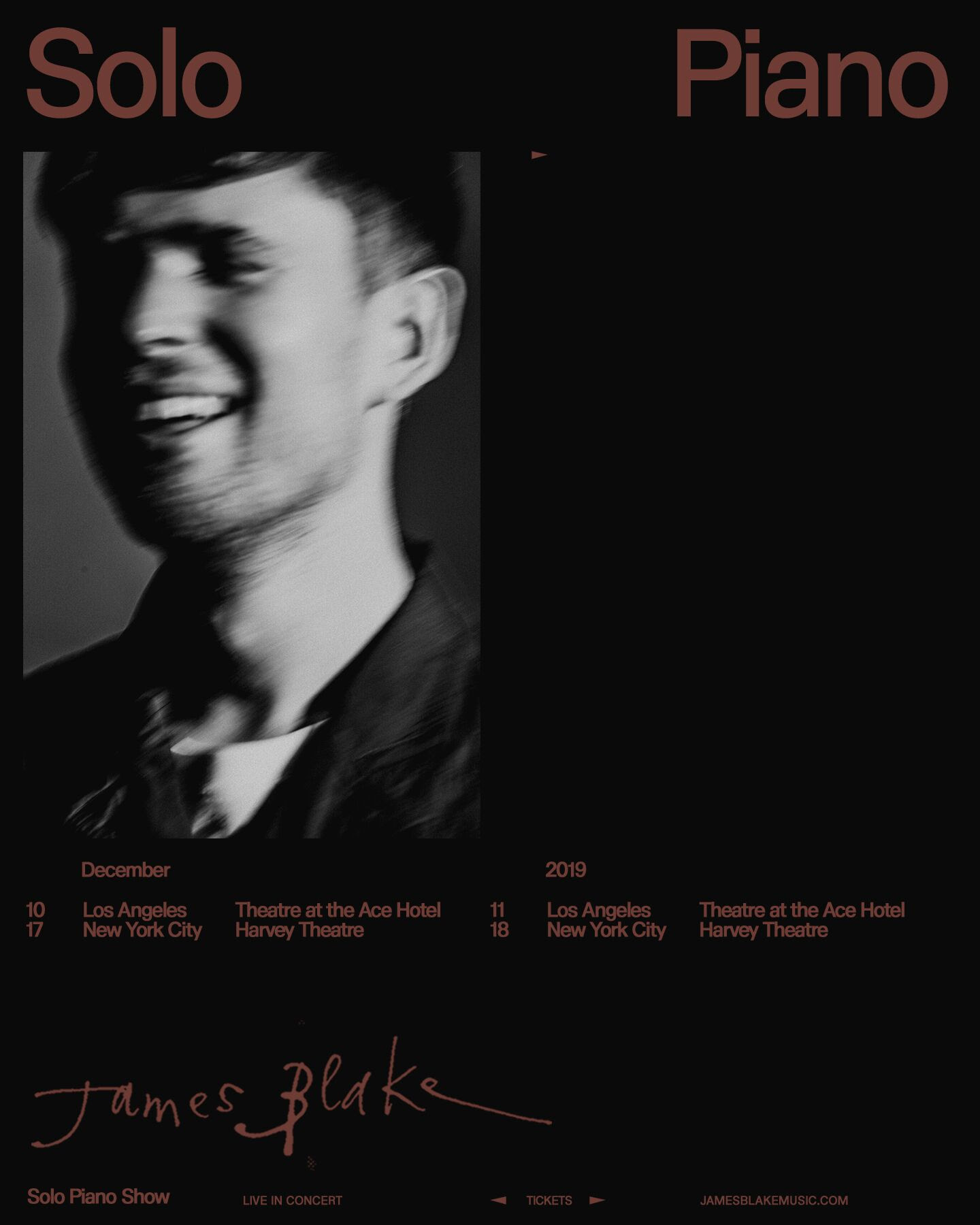 James Blake Confirms Solo Piano Shows