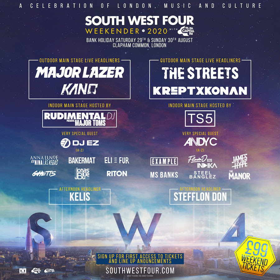 Kano, The Streets, Kelis For London's South West Four